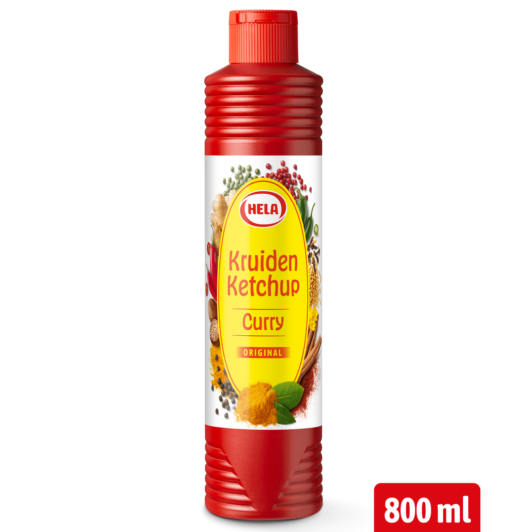 Hela Kruiden Ketchup Curry Original 800 ml