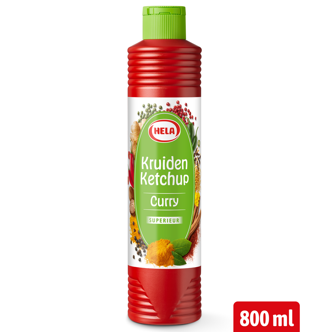 Hela Kruiden Ketchup Curry Superieur 800 ml
