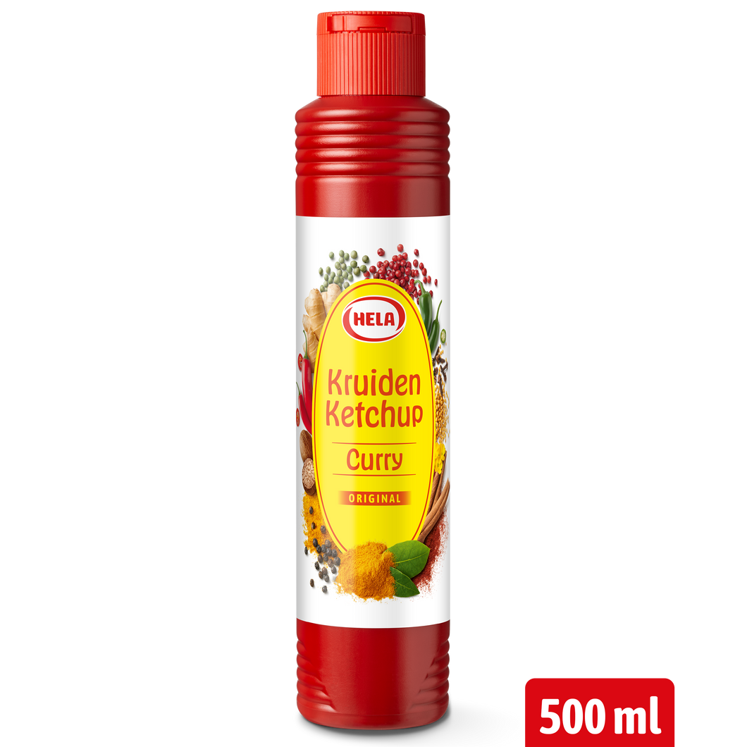 Hela Kruiden Ketchup Curry Original 500 ml