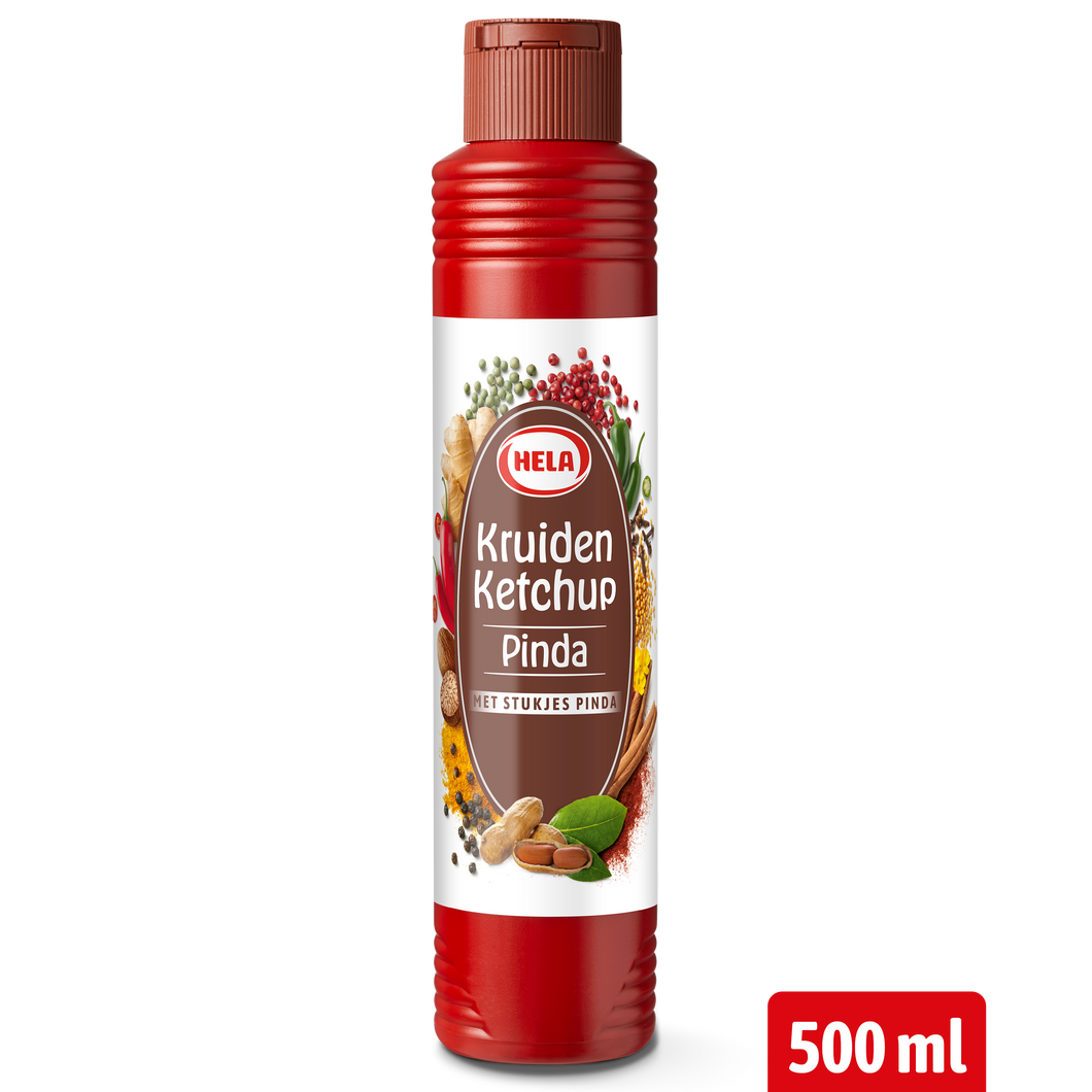 Hela Kruiden Ketchup Pinda 500 ml