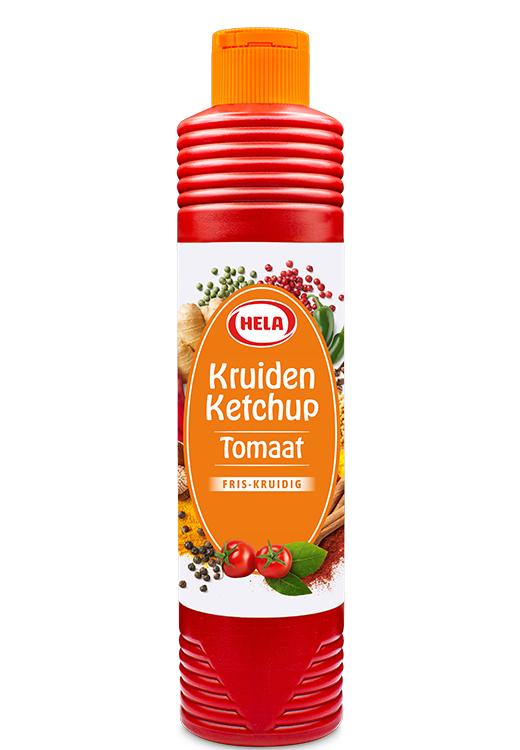 Hela Kruiden Ketchup Tomaat Fris-Kruidig 800 ml